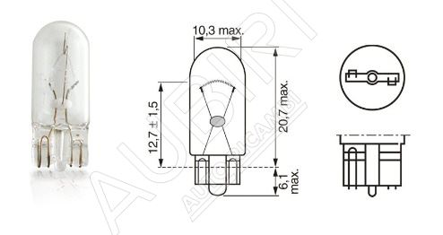 Žiarovka 12V 2,2W osvetlenie ovládania klimatizácie