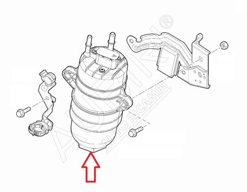 Palivový filter Fiat Ducato od 2020 2,2D kompletný s obalom