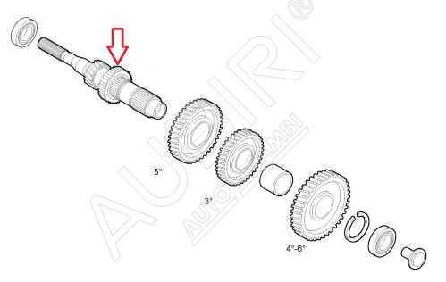 Hriadeľ prevodovky Fiat Ducato 2014-2021 2,3D, od 2021 2,2D primárny, 11x47 zubov