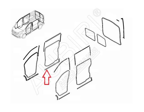 Tesniaca guma dverí Renault Trafic od 2014, Talento 2016-2021 pravé posuvné dvere, spodná