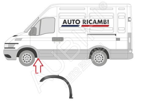 Ochranná lišta Iveco Daily 2000-2006 35S/35C/50C ľavá, lem blatníka