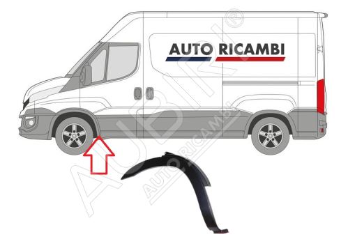 Ochranná lišta Iveco Daily od 2014 ľavá, lem blatníka