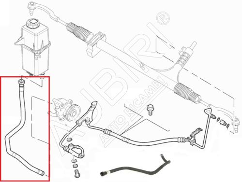 Hadica servoriadenia Fiat Ducato od 2011-2014 3,0 z nádržky do čerpadla