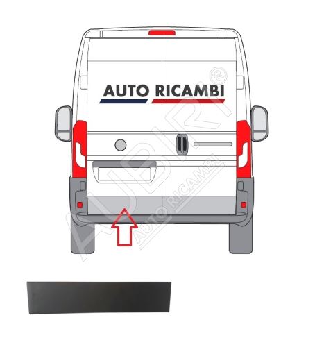 Ochranná lišta Fiat Ducato od 2014 zadná, ľavé dvere, čierna