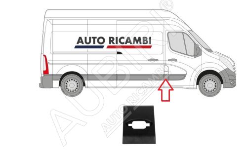 Ochranná lišta Renault Master od 2010 pravá, za prednými dverami, B-stĺpik