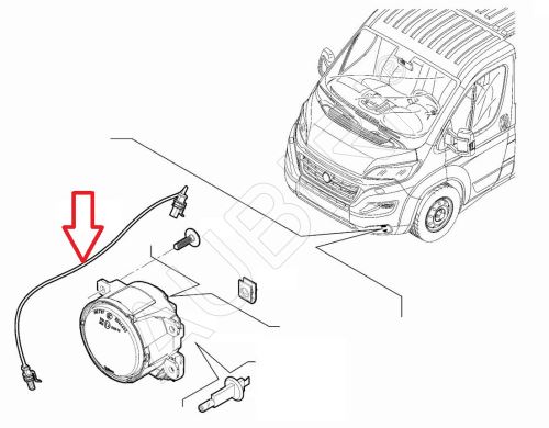 Kabeláž hmlového svetla Fiat Ducato, Jumper, Boxer, Movano od 2024 pre žiarovku H8/H11