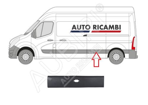 Ochranná lišta Renault Master od 2010 ľavá, za posuvné dvere, pre pozičné svetlo