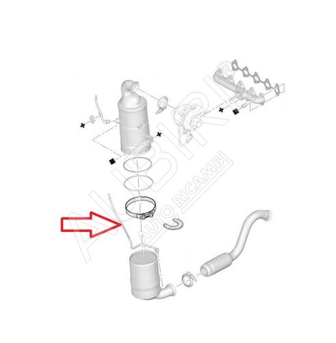 Trubka snímaču diferenčného tlaku DPF Citroën Berlingo, Partner 2008-2016 1,6 HDi spodná