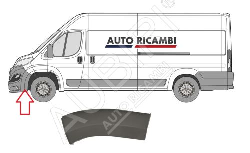 Ochranná lišta Fiat Ducato od 2014 ľavá, lem nárazníka