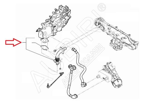 Trubka EGR ventilu Fiat Ducato od 2021 2,2D, Doblo 2016-2022 1,6D