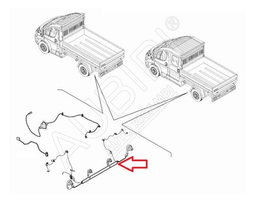 Káblový zväzok Fiat Ducato, Jumper, Boxer od 2006 k zadným svetlám, valník