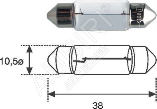 Žiarovka 12V 5W C5W sulfitová/sufitová