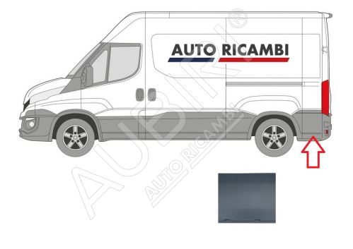 Ochranná lišta Iveco Daily od 2014 ľavá, za zadným kolesom