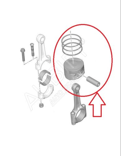 Piest motora Citroën Berlingo, Partner 2008-2018 1,6i