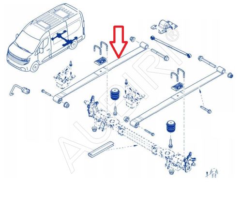 Listová pružina Renault Master IV od 2024 zadná 1-listová