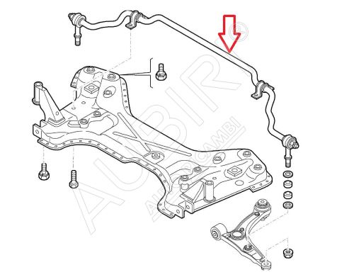 Stabilizátor Fiat Ducato, Jumper, Boxer od 2021 predný