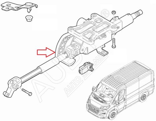 Volantová tyč Fiat Ducato, Jumper, Boxer od 2021 bezkľúčové štartovanie