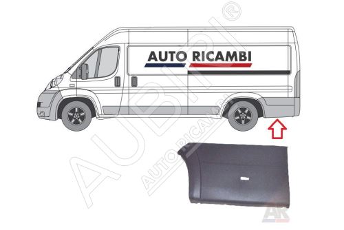 Ochranná lišta Fiat Ducato od 2006 ľavá, za zadné koleso - extra dĺžka