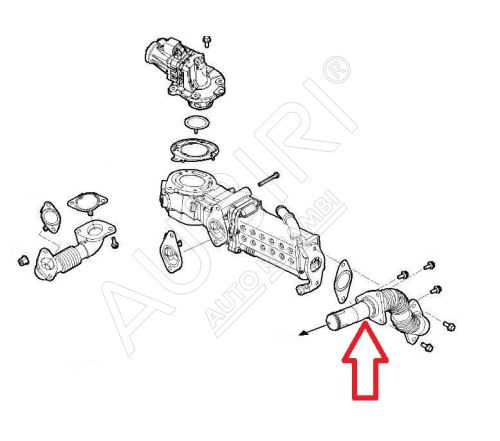 Trubka chladiča EGR ventilu Iveco Daily od 2022 2,3D