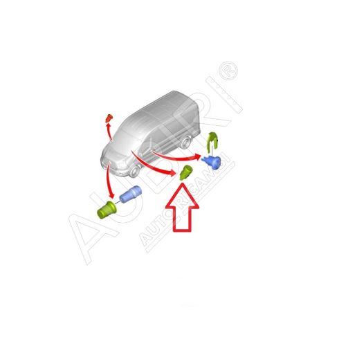 Vložka spínacej skrinky Ford Transit od 2014, Transit Custom od 2012