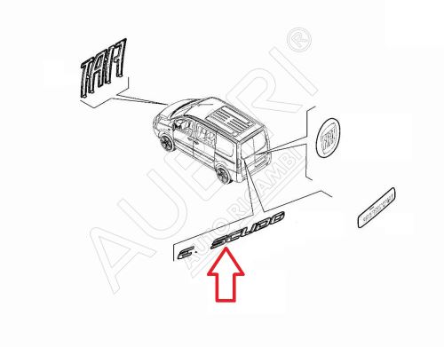 Nápis "SCUDO" Fiat Scudo 2022-2023 zadný