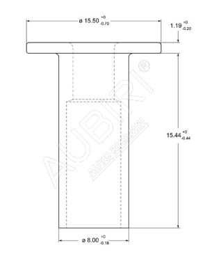 Nit brzdového obloženia Iveco Eurotech 8x15 mm