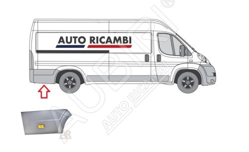 Ochranná lišta Fiat Ducato od 2006 pravá, za zadné koleso - extra dĺžka