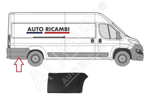 Ochranná lišta Fiat Ducato od 2014 pravá, za zadné koleso široká - bez svetla