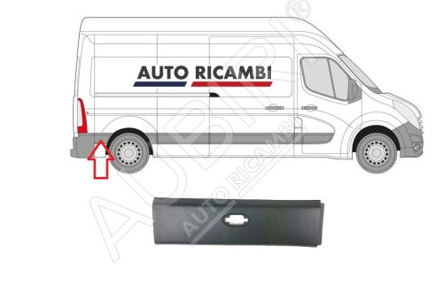 Ochranná lišta Renault Master od 2010 pravá, za zadným kolesom, pre pozičné svetlo