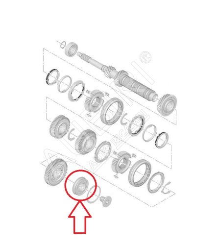 Ložisko prevodovky Citroën Berlingo od 2008 zadné pre primárny hriadeľ