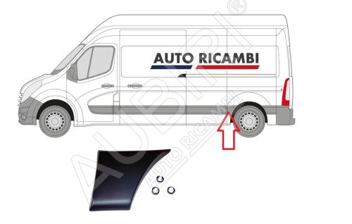 Ochranná lišta Renault Master od 2010 ľavá, pred zadným kolesom