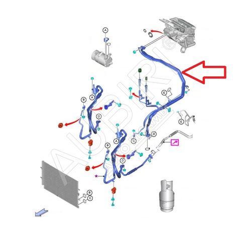 Hadica klimatizácie Ford Transit od 2014