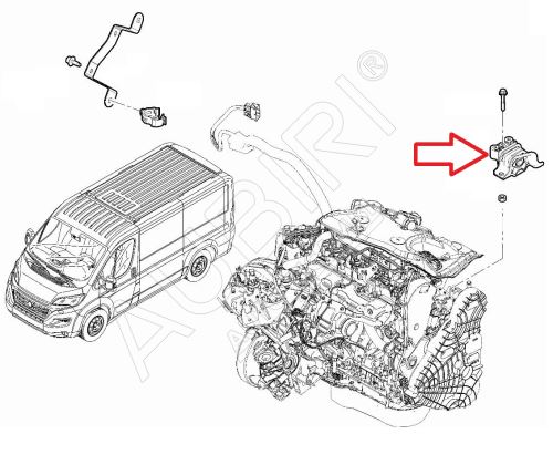 Silentblok motora Fiat Ducato od 2021 2,2D pravý