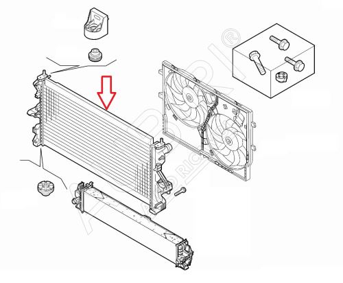 Chladič vody Fiat Ducato od 2023 2,2D