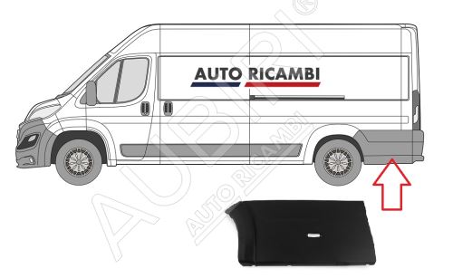 Ochranná lišta Fiat Ducato od 2014 ľavá, za zadné koleso - bez svetla