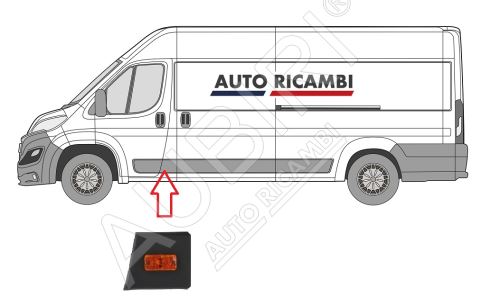 Ochranná lišta Fiat Ducato od 2014 ľavá, za predné dvere, B-stĺpik