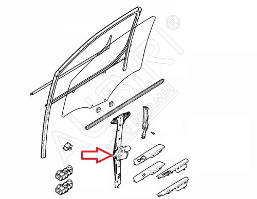 Mechanizmus okna Fiat Scudo od 2022, Jumpy, Expert od 2016 predný, pravý